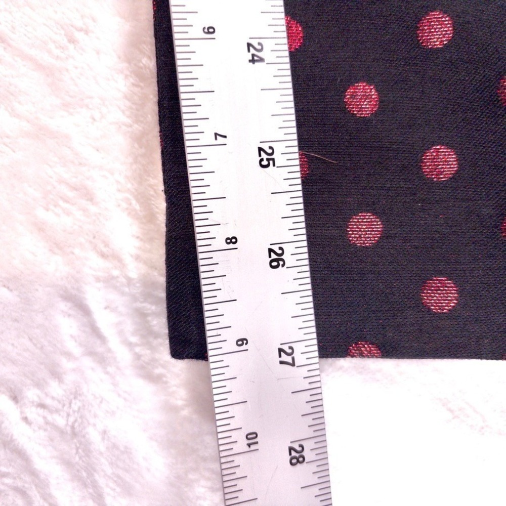 Talbots Pants Women's Size 12 Black Red Metallic Kick Crop Holiday Dot - Picture 10 of 12